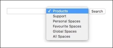 Search results page displaying results returned from searches across the SUP and PROD spaces.