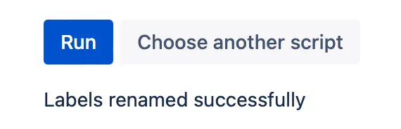 The script result message.