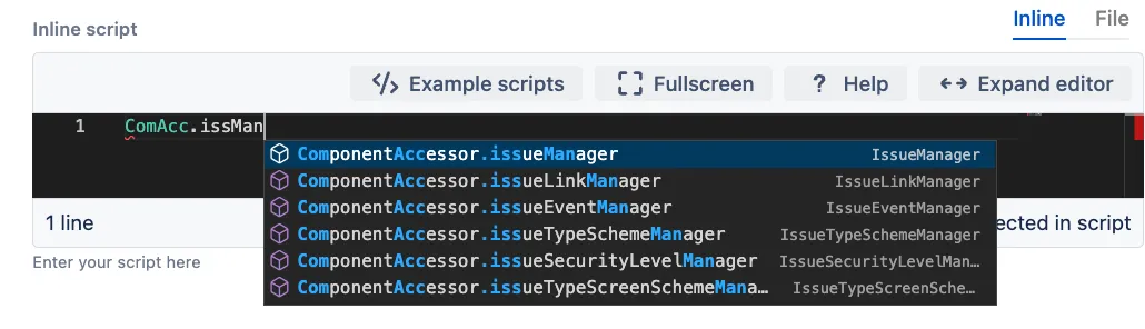 An example in Code Editor showing how to use capital letters for more accurate suggestions.