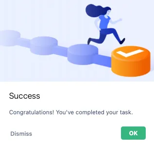 Example of a Success image alert.