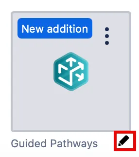 Pencil icon to open edit name menu.