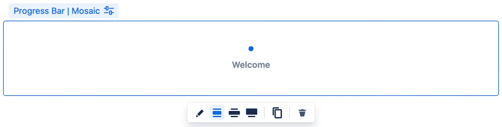 Macro placeholder for the Progress Bar after saving in the Confluence editor