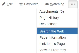 The Search the Web option hilighted in the Elipsis menu.
