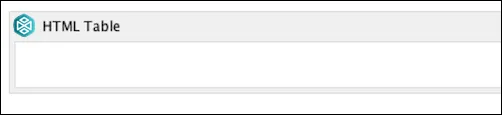 HTML Table macro placeholder displayed on the Confluence page after insertion