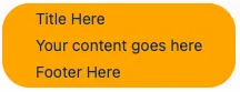 Published round rectangle showing the title text in the header area and the footer text in the footer area