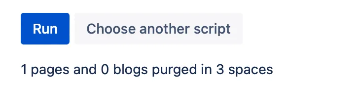 The script result message.