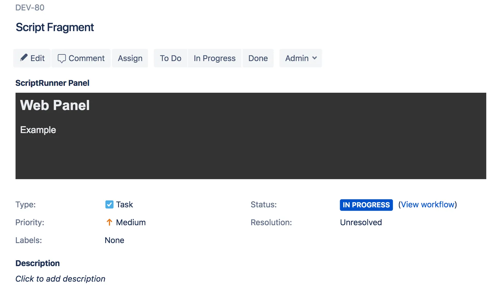 Web Panel Display with Specified HtmlCssJs Resources example.