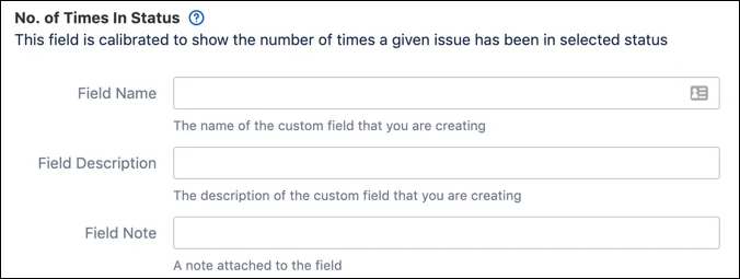 Field Name and Description form showing the Count_In_Progress script field configuration
