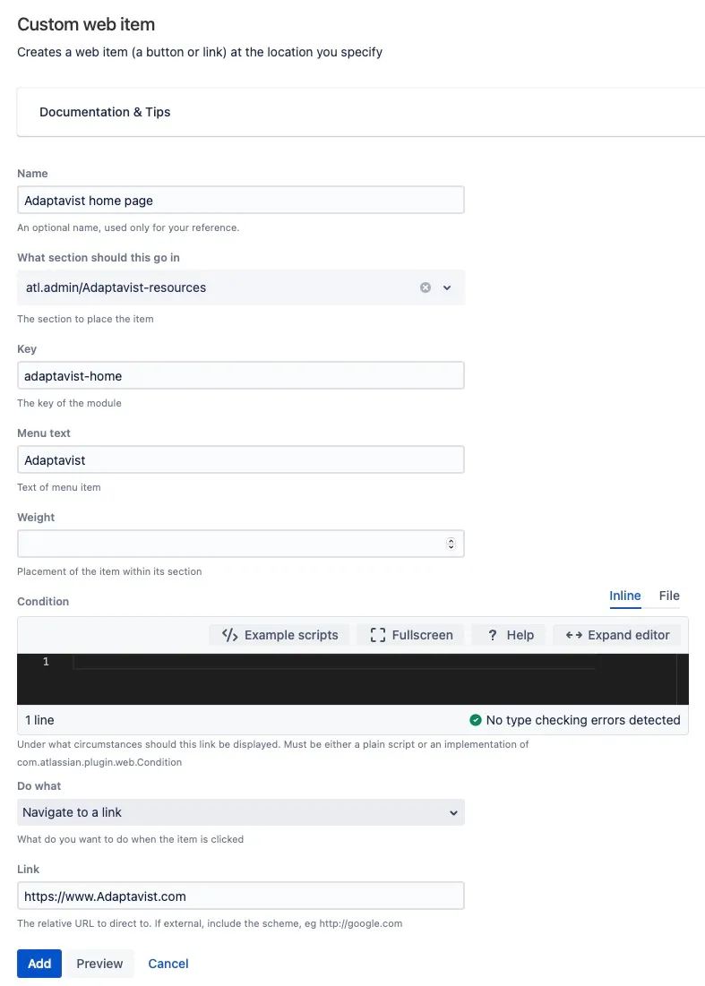 Fragment web item configuration form