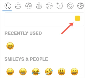Emoji color options menu showing selectable skin tone variations for emojis