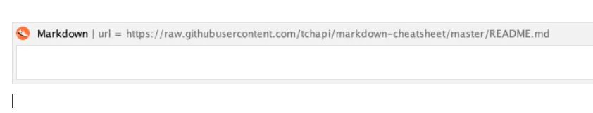 The Markdown macro in edit mode.