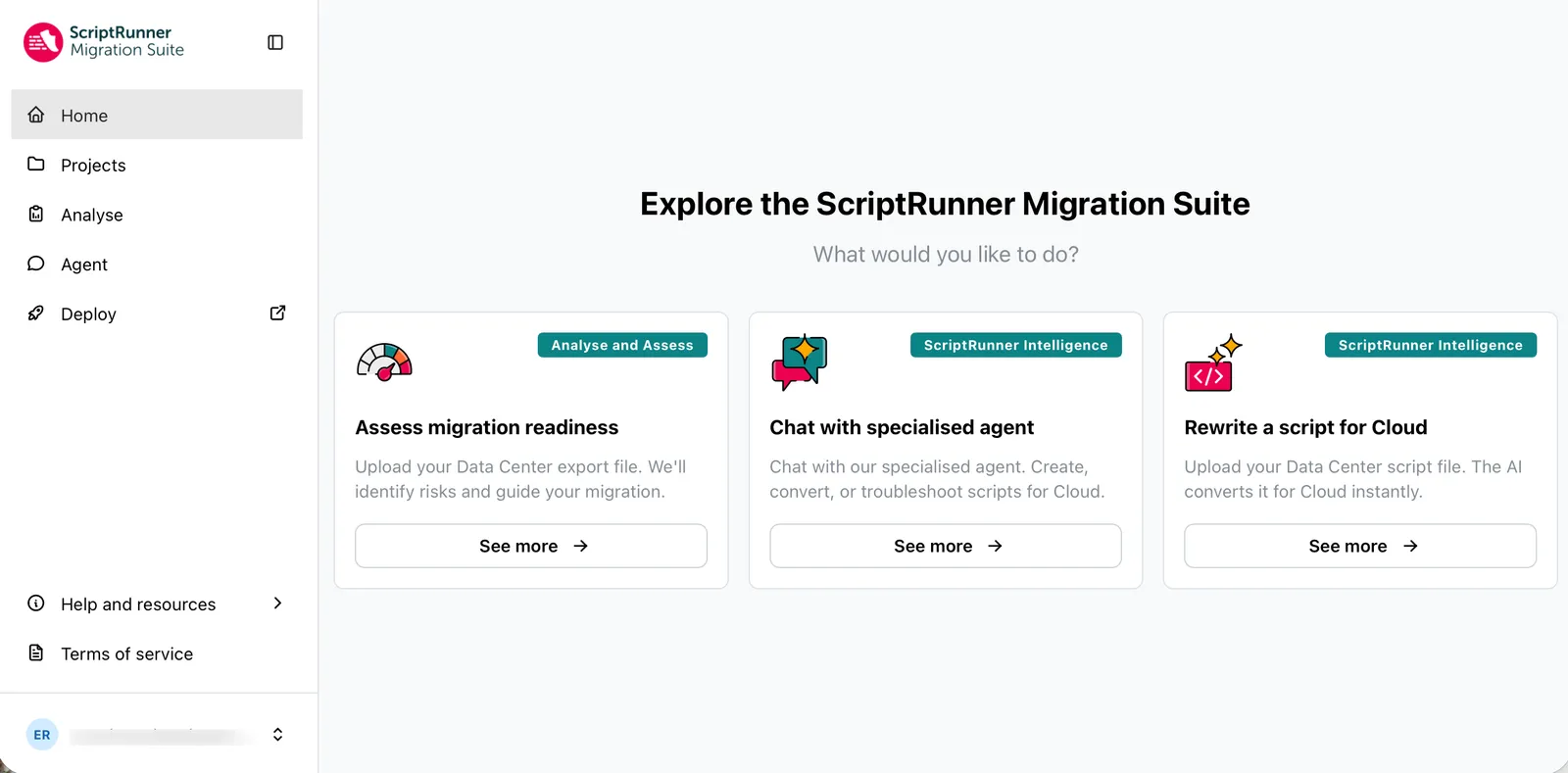 ScriptRunner Migration Suite landing page