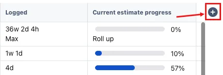 A screenshot showing the Add Column button to the right of the columns displayed.