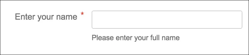 Final rendered input field as it appears on the published Confluence form page