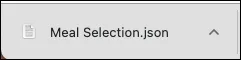 Browser download bar showing a completed export file download for the selected form responses.