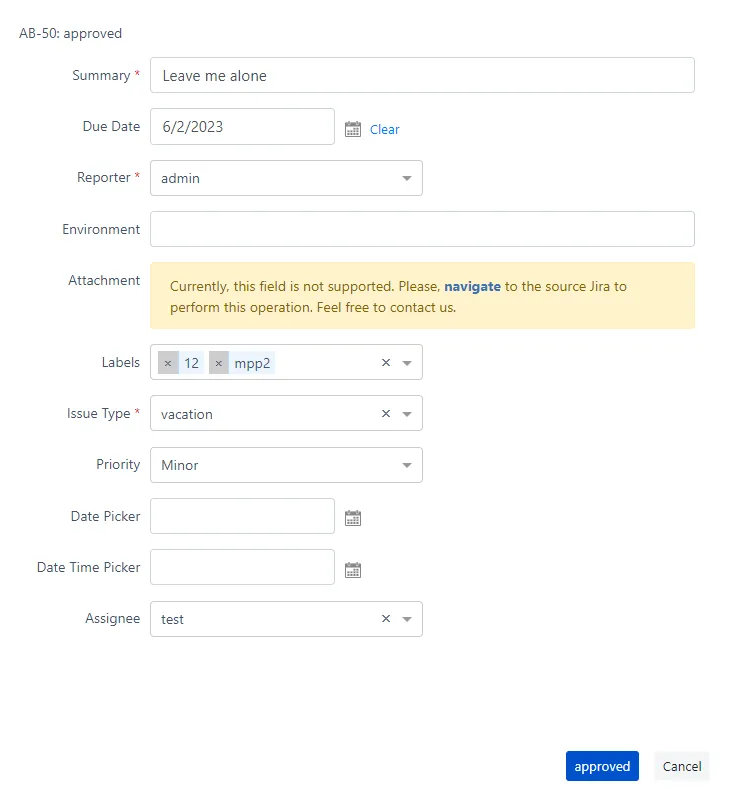 Image of a transition screen