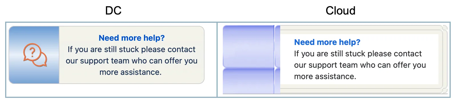 Example of a Legacy lozenge macro showing a rounded status label in the Cloud editor