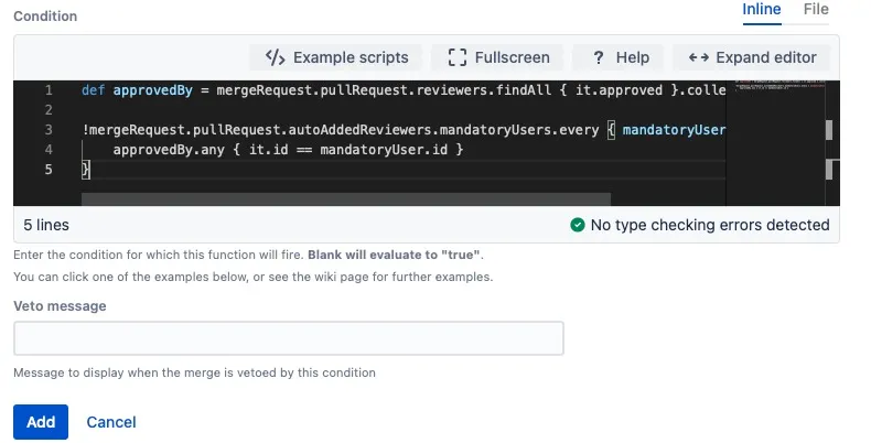 Require all mandatory reviewers to approve before merging