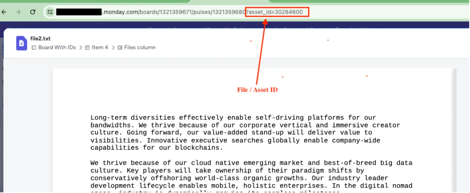 The File ID highlighted in the URL.