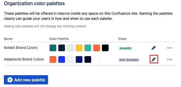 Edit color palette button.