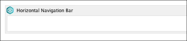 Horizontal Navigation Bar macro placeholder displayed on the Confluence page