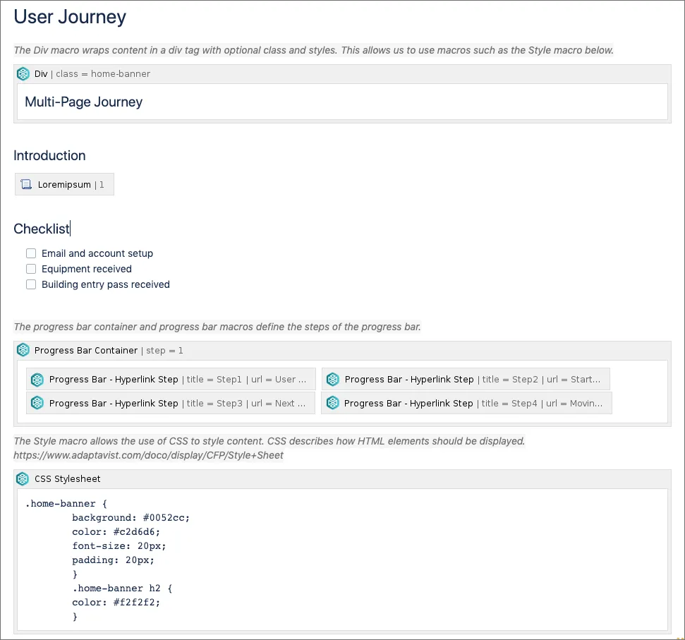 The edit page for the Multi-Page Journey template showing the journey canvas and configuration options