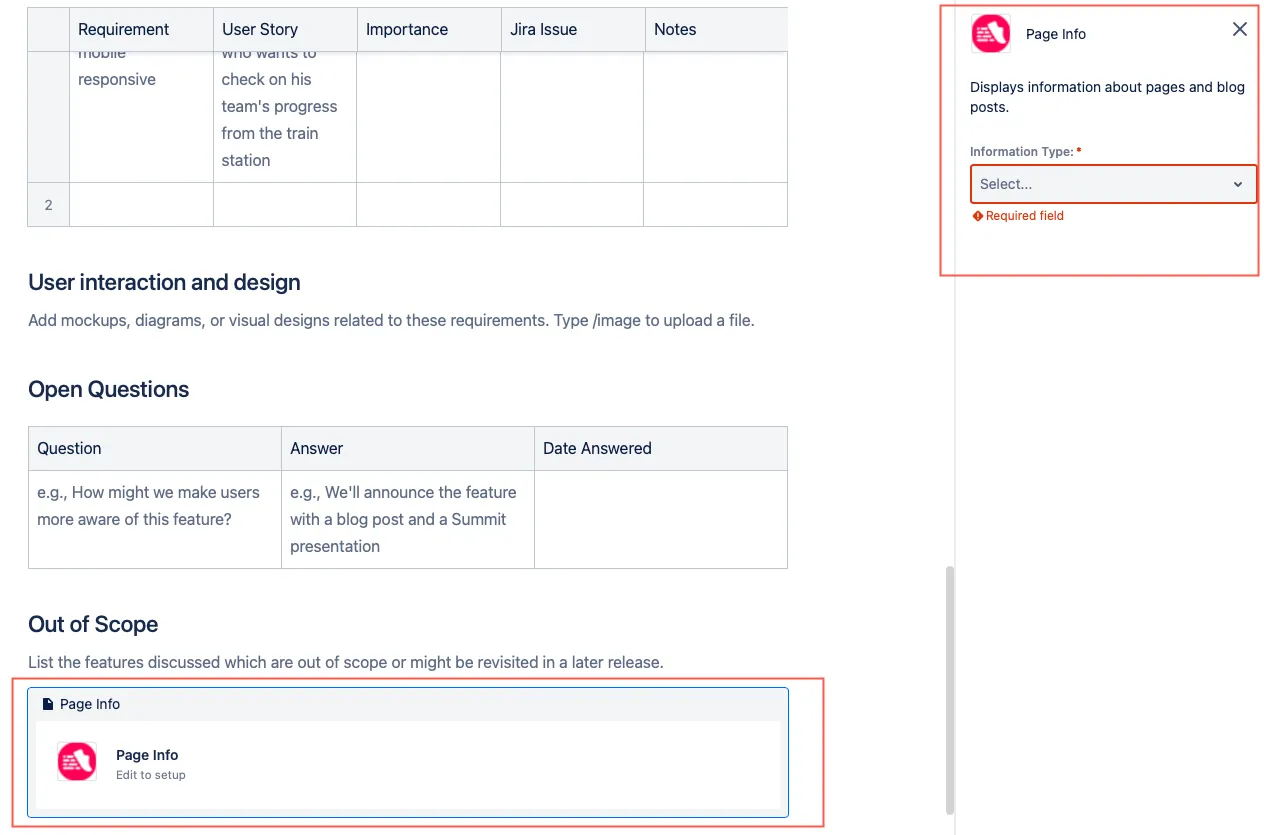 An example right sidebar option.
