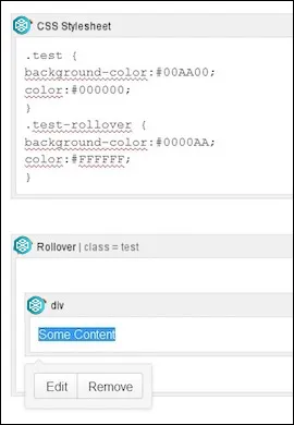 Rollover macro placeholder with a div macro added as a container for rollover text.
