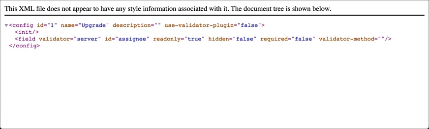Behaviours XML example