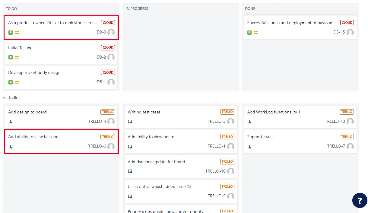 Image showing what is on a card on a Kanban board