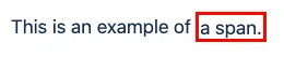 Example of an inline span macro with padding applied around an icon
