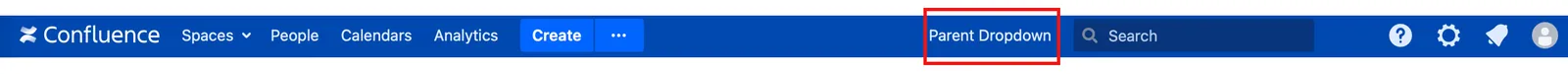 The example menu button rendered.