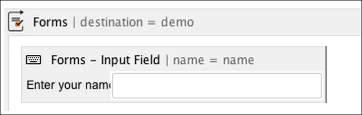 Placeholder image of the configured input field as it appears on the saved Confluence page