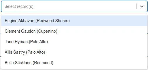 Image showing the customised LDAP dropdown
